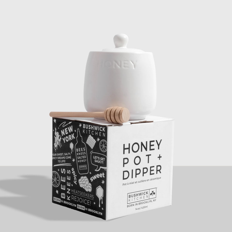 Honey Pot with Dipper - Amber Corner Dipper Assortment